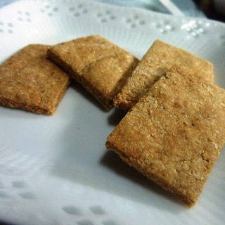 カリカリおから＆全粒粉の黒糖和風クッキー